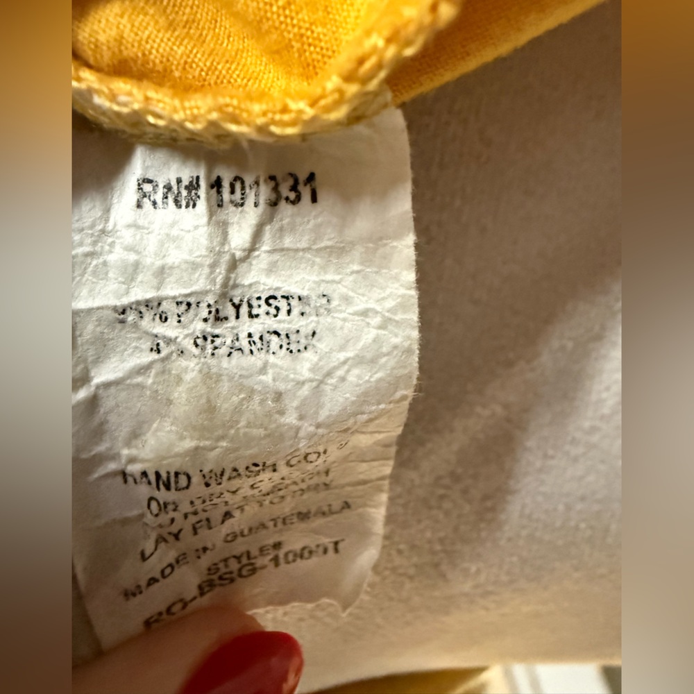 Charlotte Russe Mustard Yellow Cropped Hoodie with White Drawstring - Picture 4 of 5